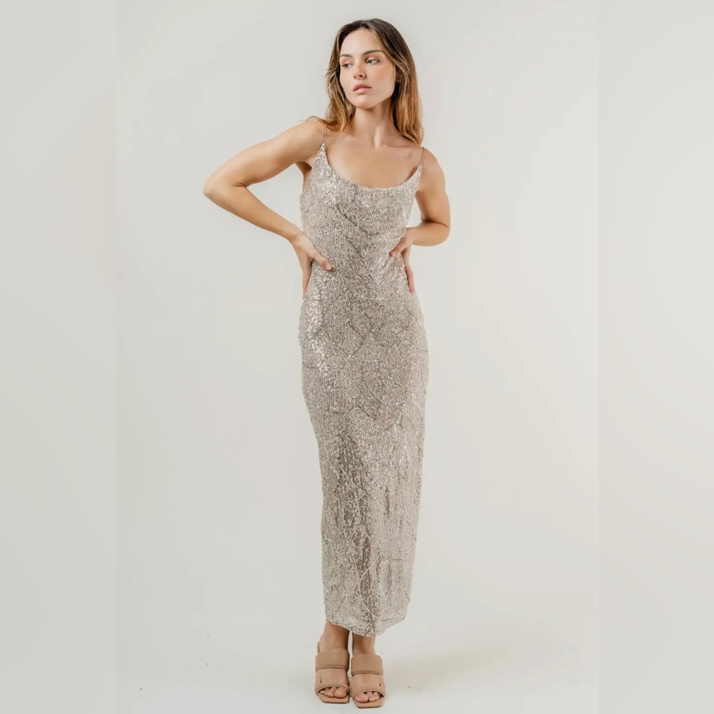 Champagne gold formal gown